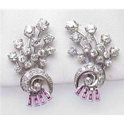 Antique platinum diamond 3.40Ctw and baguette rub