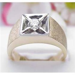 Man's diamond ring .45Ct 14kt yellow gold 8.8gr s