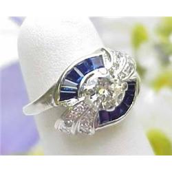 Lady's vintage ring approx .68Ct diamond center s