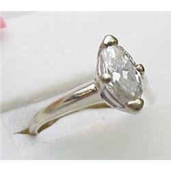 Lady's 14kt white gold marquise diamond ring appr