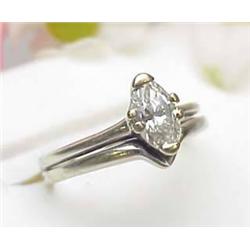 Lady's marquise diamond ring approx .46Ct Clarity