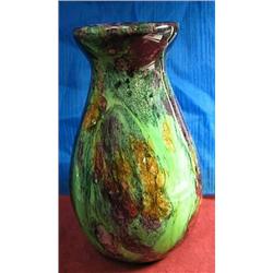 Unusual highly polished or lacquered vase made fr