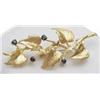 Image 1 : 18kt yellow gold leaf motif brooch 7.5gr with sap