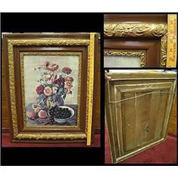 Nice heavy famed print of flowers.  The frame is 