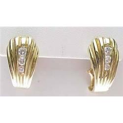 14kt yellow gold diamond earrings approx 1/2Ctw 1