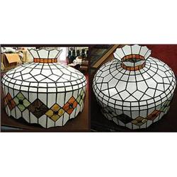 Stained Glass lamp shade standing 13" tall and me