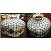 Image 1 : Stained Glass lamp shade standing 13" tall and me