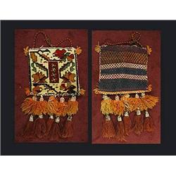 Woven African bag.  Measures 11" by 10 1/2" squar