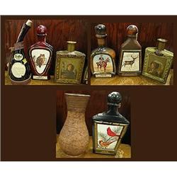 Collection of eight liquor bottles