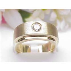 Man s 14kt yellow gold diamond ring .40Ct size 9