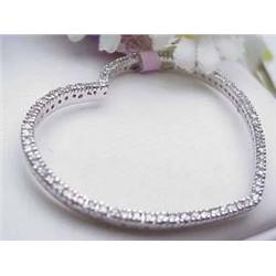 Diamond heart pendant .62Ctw 14kt white gold