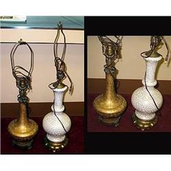 Pair of vintage table lamps.  The tallest one sta