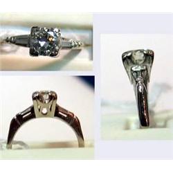 Ladys 14kt white gold ring with approx .60Ct diam