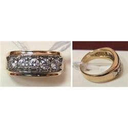 Mans diamond band approx 1Ctw 14kt yellow gold 7.