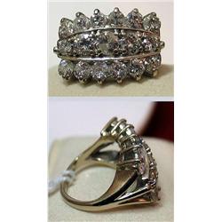 Ladys three row diamond band approx 2.75Ctw Clari