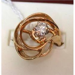 Ladys 14kt yellow gold ring with approx .48Ct rou