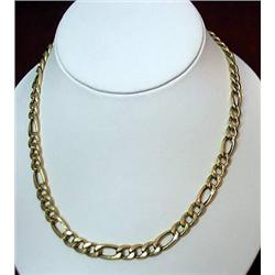 14kt yellow gold figaro link chain 20 7mm wide 28