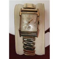 Mans vintage Gruen wrist watch working condition 