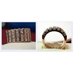 14kt yellow gold channel set band apprx 2.25Ctw 1