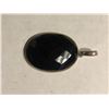 Image 1 : Large Diamond Cut Black ONYX and Sterling Silver Pendant Total Weight is 13.4 Grams Beautiful