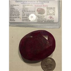 HUGE Investment Certified 445.50 Carat Natural Ruby Oval Cut with COA