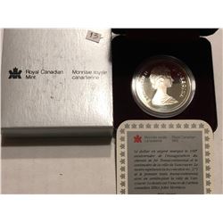 1986 Canadian Vancouver Railroad Silver Dollar in Original Box