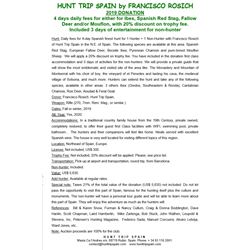 4-day Hunt in Spain with Francisco Rosich for 1-hunter and 1-observer