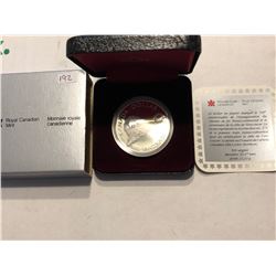 1986 Silver Railroad Proof Vancouver Canada Dollar in Original Box