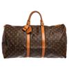 Louis Vuitton Monogram Canvas Leather Keepall 55 cm Duffle Bag Luggage
