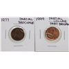 Lot of 1977 Partial Brockage & 1999 Partial Collar Brockage Lincoln Cent ERROR C