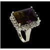 Image 5 : 11.78 ctw Ametrine Quartz and Diamond Ring - 14KT White Gold