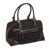 Image 2 : Coach Black Monogram Canvas Leather Shoulder Handbag