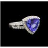 14KT White Gold 2.21 ctw Tanzanite and Diamond Ring