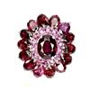 Image 1 : Natural Pink Raspberry Rhodolite Garnet Ring