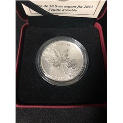 2013 $10 FINE SILVER COIN "MAPLE LEAF" (ROYAL CANADIAN MINT)