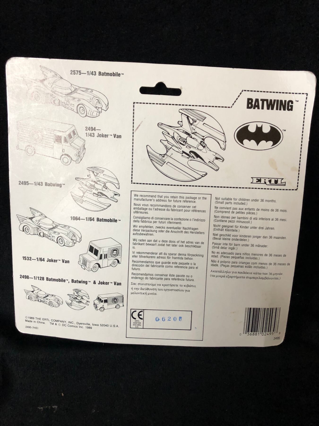 Batwing ERTL 1989 – Jouet Batman, Neuf En Boîte, Collection