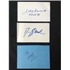 Image 1 : SIGNED INDEX CARDS (JOHNNY BOWER/ DENNIS SAVARD/ ANDY BATHGATE)
