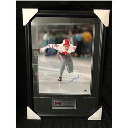 GAETAN BOUCHER SIGNED 28" X 22" FRAMED OLYMPIC PHOTO (GAMEDAY COA)