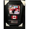Image 1 : BRAD GUSHUE SIGNED CANADA-CURLING 2006 GOLD 26" X 16" FRAMED PHOTO DISPLAY (GAMEDAY COA)