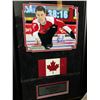 Image 2 : BRAD GUSHUE SIGNED CANADA-CURLING 2006 GOLD 26" X 16" FRAMED PHOTO DISPLAY (GAMEDAY COA)
