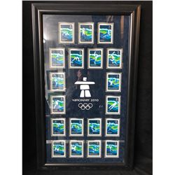 2010 VANCOUVER OLYMPICS FRAMED SPORTS EVENTS CARDS (24" X 36")