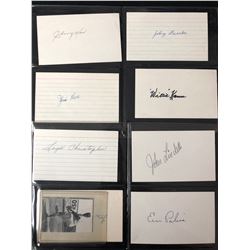AUTOGRAPHED INDEX CARDS (BASEBALL PLAYERS)