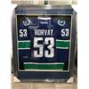 Image 1 : Bo Horvat Signed Vancouver Canucks Custom Framed Jersey (JSA COA)