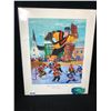 Image 1 : LIMITED EDITION RICHARD BRODEUR SIGNED ARTIST PAINTING "MY CHILDHOOD HOCKEY MEMORIES" W/ COA (6/10)