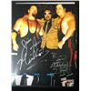 Image 1 : MULTI SIGNED 8 X 10 "HART FOUNDATION" WRESTLING PHOTO (JIMMY HART/ JIM NEIDHART/ BRETT HART)