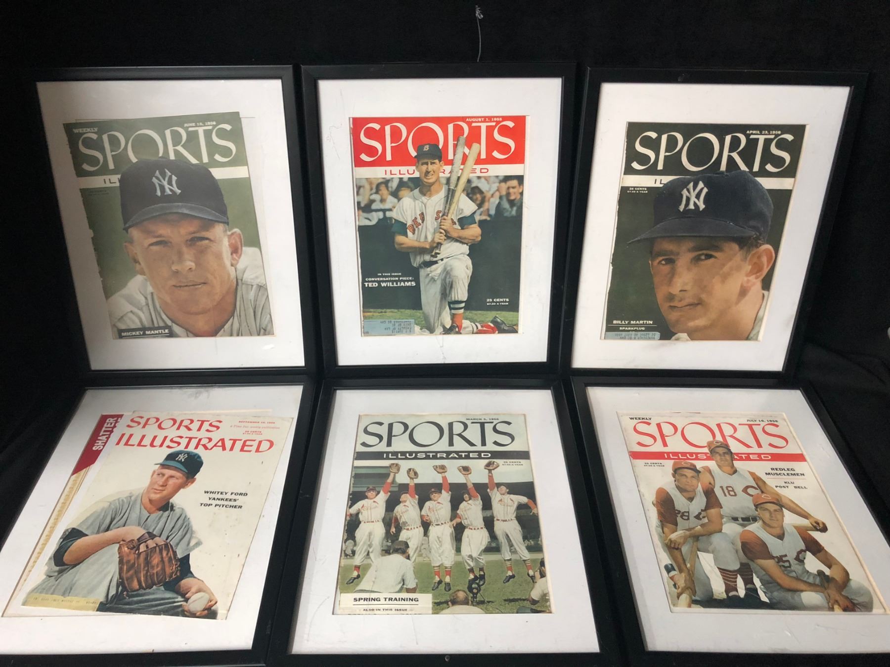 VINTAGE SPORTS ILLUSTRATED FRAMED MAGAZINE COVERS