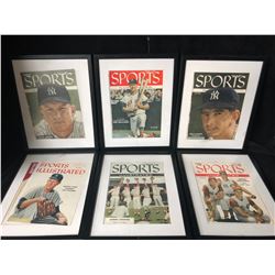 VINTAGE SPORTS ILLUSTRATED FRAMED MAGAZINE COVERS