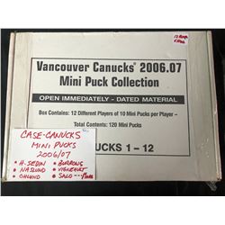 2006-07 VANCOUVER CANUCKS MINI PUCKS COLLECTION (H.SEDIN/ NASLUND/ OHLUND/ BURROWS + MORE...)