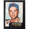 Image 1 : 1953 Topps Baseball Card #109 Alvin Dark