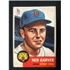 Image 1 : 1953 Topps Baseball Card #112 Ned Garver